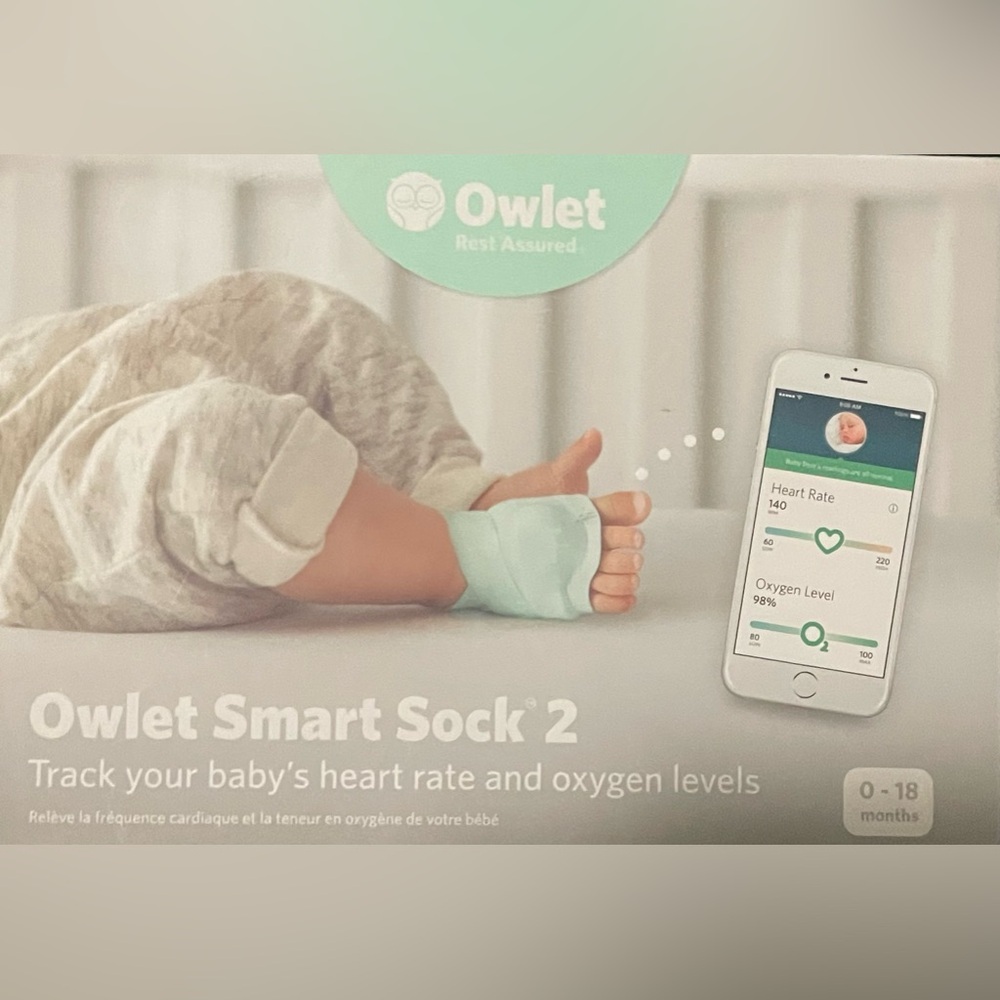 Owlet Smart Sock 2 for Baby’s Heart Rate and Oxygen Monitoring